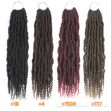 Spring Twist Hair kinky curly pre tipped hair extensions pre loop twisted ombre crochet hair bomb twist